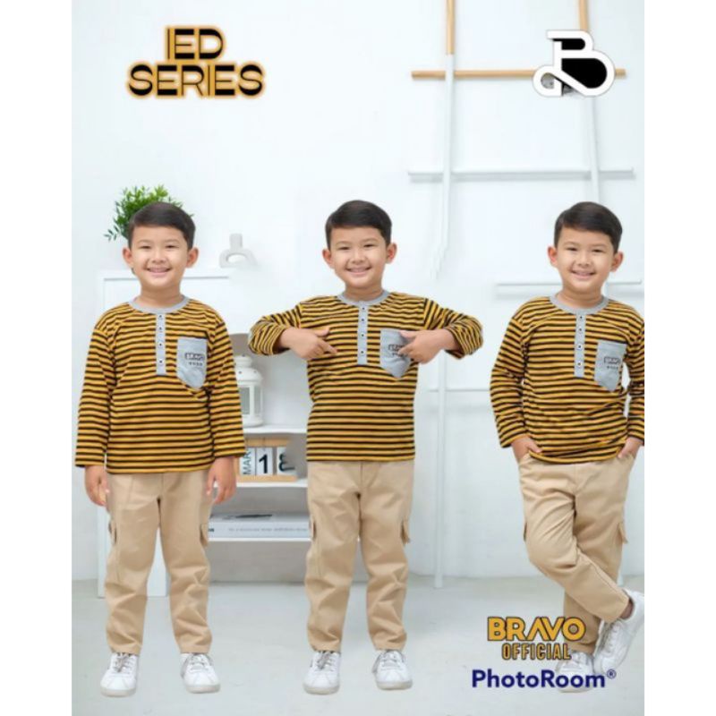 Afsheenastore Bravo Set Casual Setelan Anak Laki 2-10T