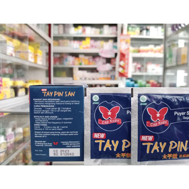 TAY PIN SAN JAMU HERBAL CAP KUPU SACHET | Puyer Sakit perut