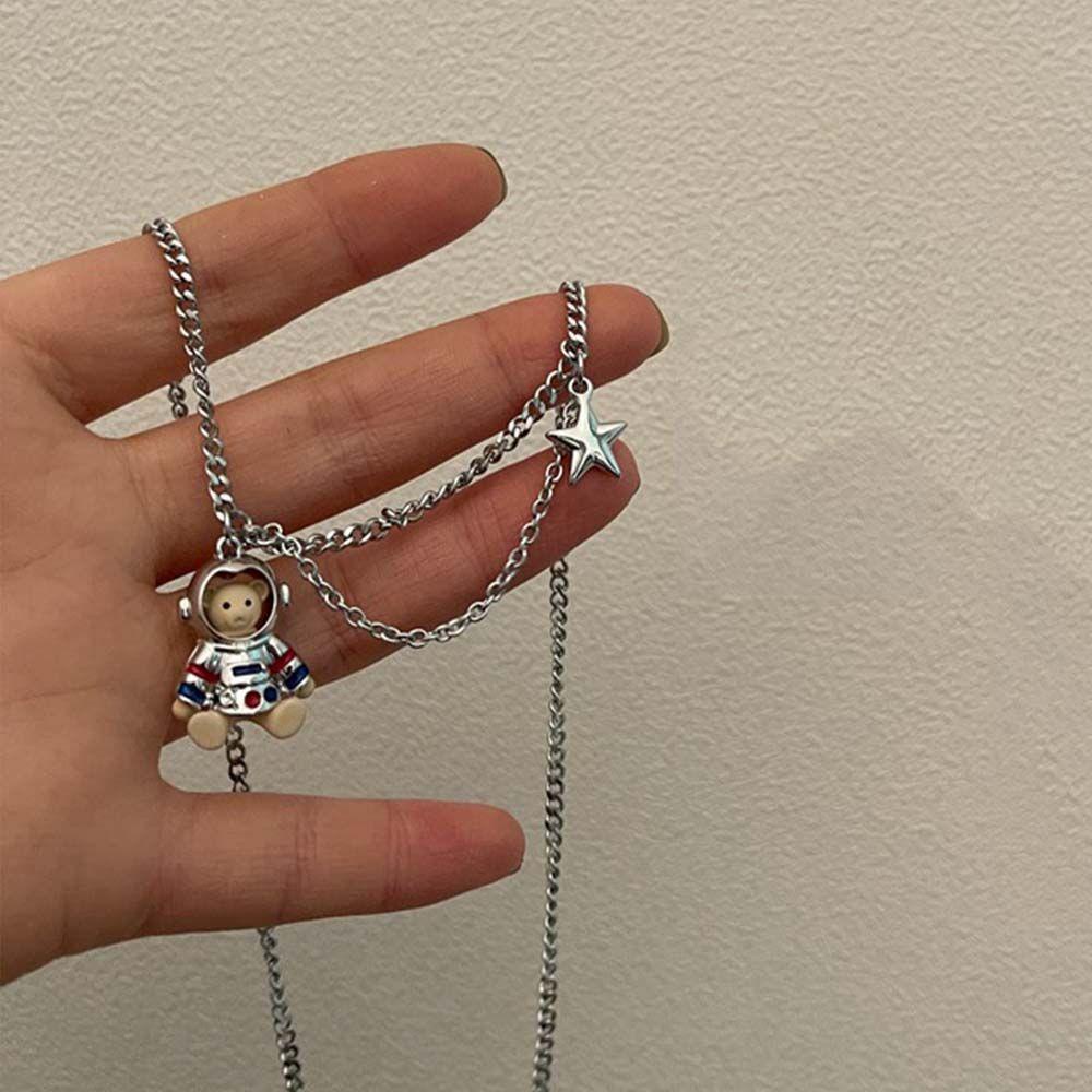 Mxbeauty Kartun Kalung Kreatif Unisex All-match Hadiah Sweater Rantai Liontin Hewan