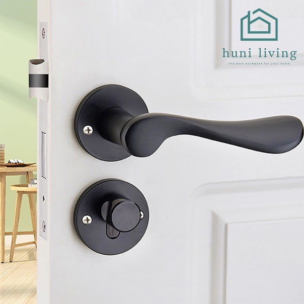 Gagang Pintu Gaya Eropa Handle Lock Door Bedroom Living Room Mechanical Anti-Theft Security Mute