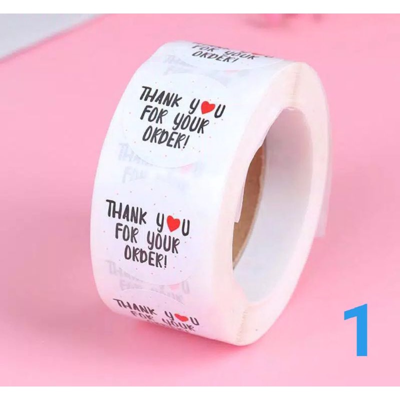 Sticker segel / sticker thank you / segel thank you / segel motif / segel kemasan / sticker segel ke