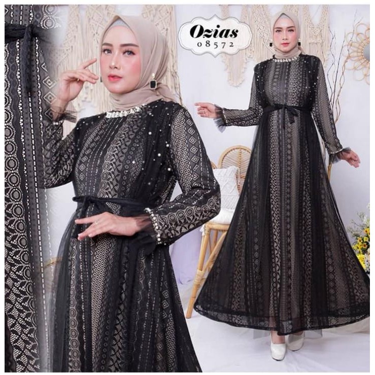 Dress Ozias/ Dress Brukat Mutiara/ Ichaazkaa
