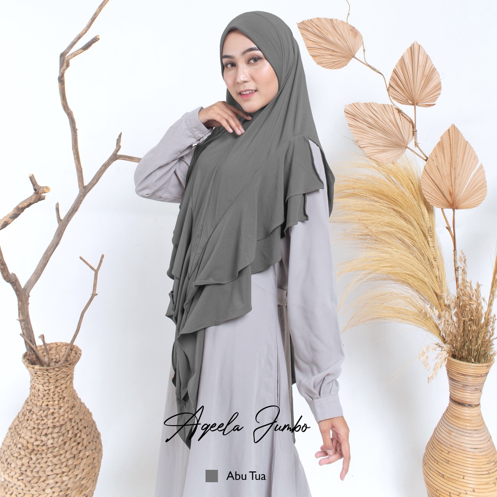 Jilbab Khimar Jumbo Hijab Syari Kerudung Instan Aqeela-7