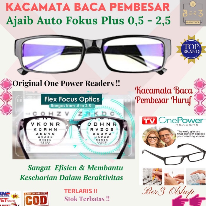 ✨COD✨ Kacamata Baca Untuk Semua Ukuran Plus Auto Focus ONE POWER READERS ORI - Kotak