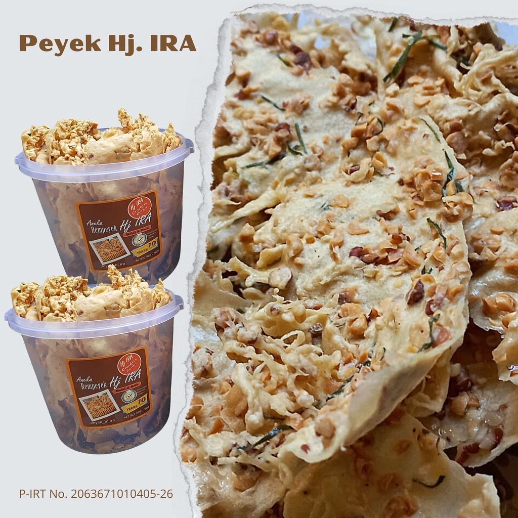 

Peyek Hj. IRA - kacang tanah - toples 5 liter - kemriyuk renyahe