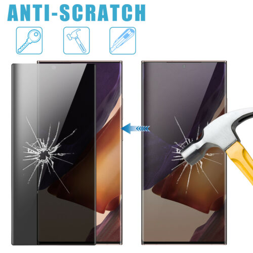 2 in1 Full Cover Privacy Anti-Spy Tempered Glass/Curved Screen Protector Film/Camera Lens Protect Clear Film for Samsung Galaxy Note 20/20Ultra