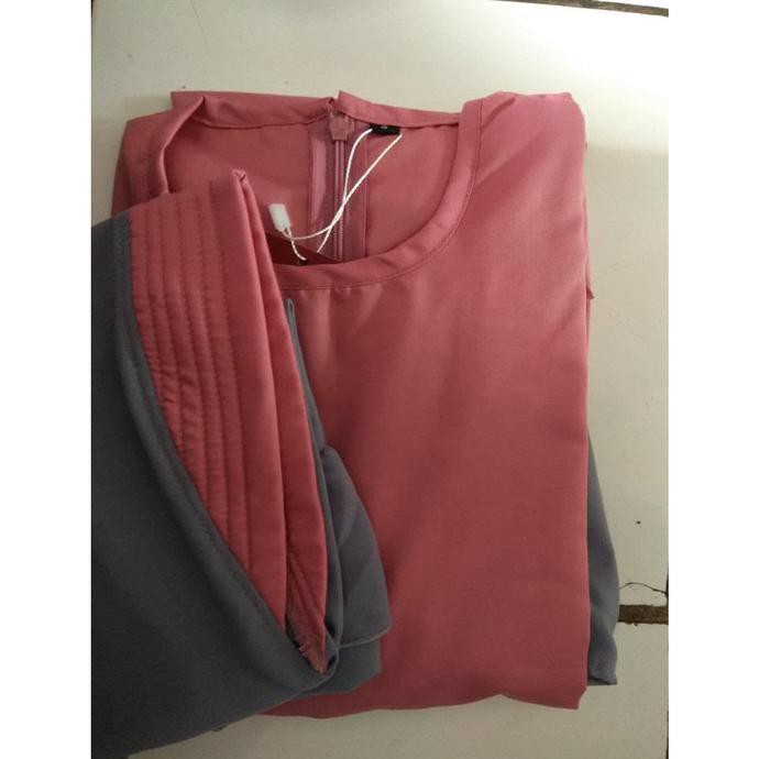 ( BISA COD ) Set Baju Muslim Anak Gamis Syari Polos Inayah By ANV - SALEM PASTEL - Kids, S SALE