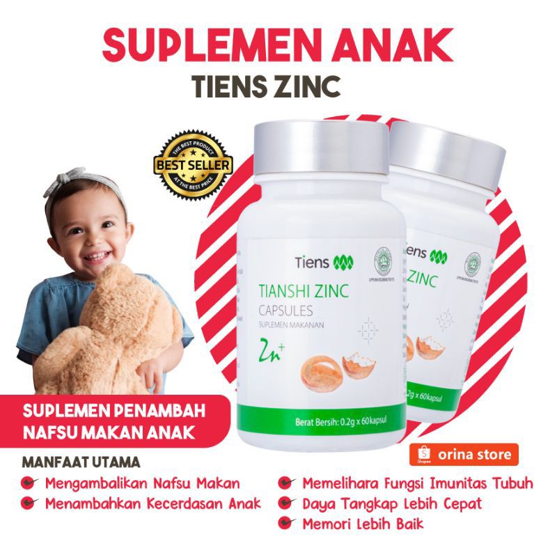 ZINC ANAK TIENS NAMBAH NAFSU MAKAN SUPLEMEN ANAK