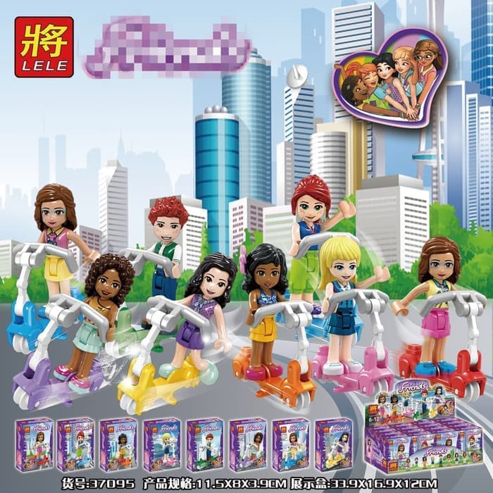 Lego Block Brick Lele  37095 Scooter Friends Minifigure Brick Friend