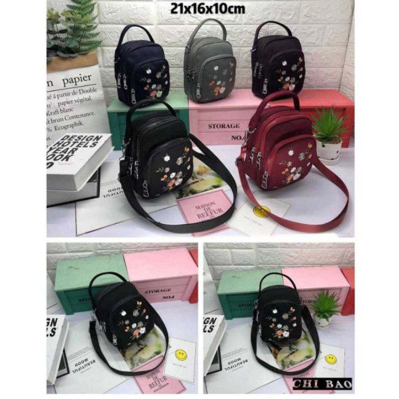 ORIGINAL Tas Selempang Chibao Bunga Import KOREA Elegan Design Terbaru Best Seller Kekinian