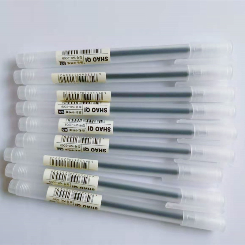 Pulpen Gel Hitam Matte 0.5mm Multifungsi Kapasitas Besar Untuk Stationery Sekolah / Kantor