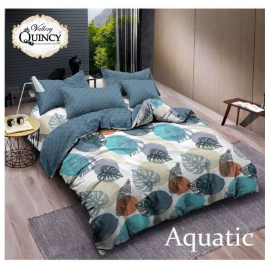 Sprei Vallery Quincy Motif Aquatic - Sprei King T.30 Vallery Jacguard Motif Aquatic