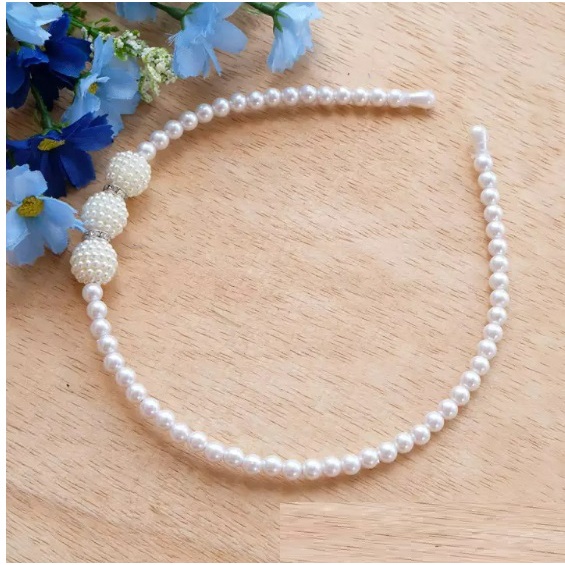 Bando Mutiara Korea / Headband Wanita / Bandana Anak Aksesoris Rambut / Bando Pearl
