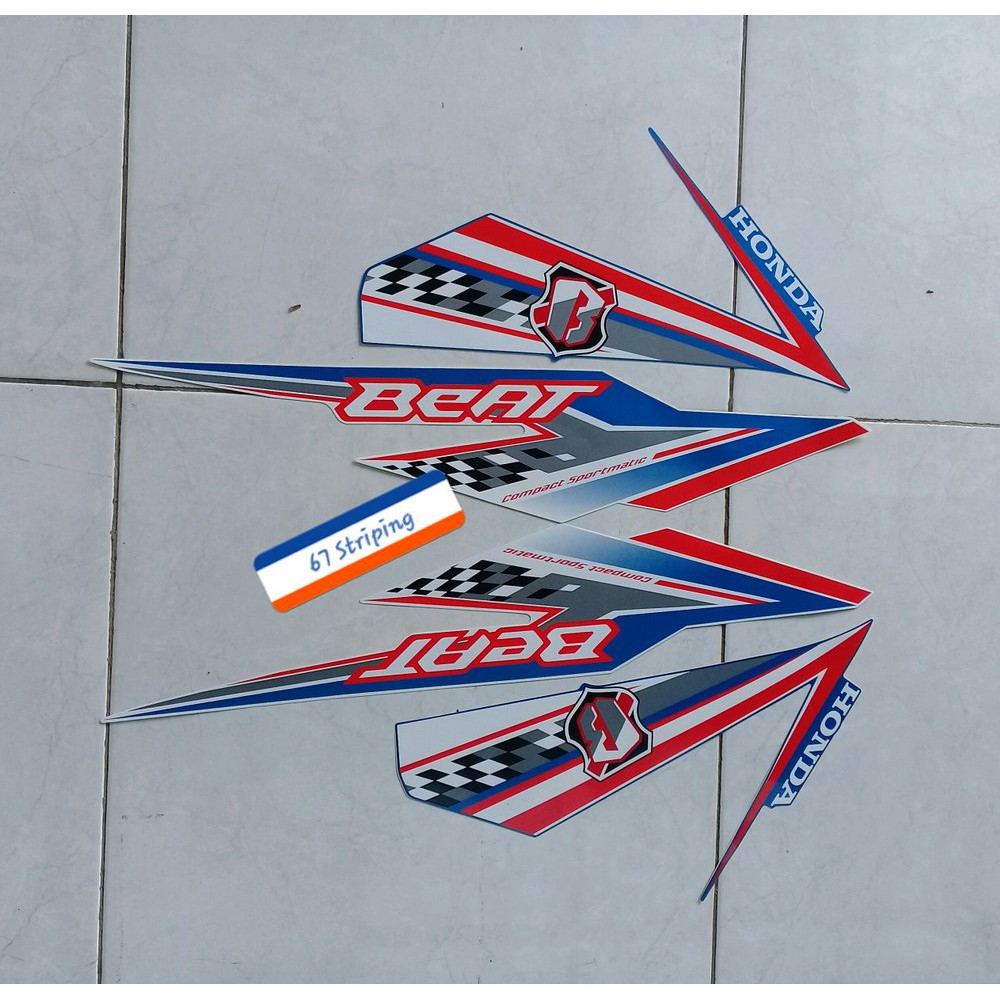 Striping Motor Honda Beat Cw 2018 Blue Ori