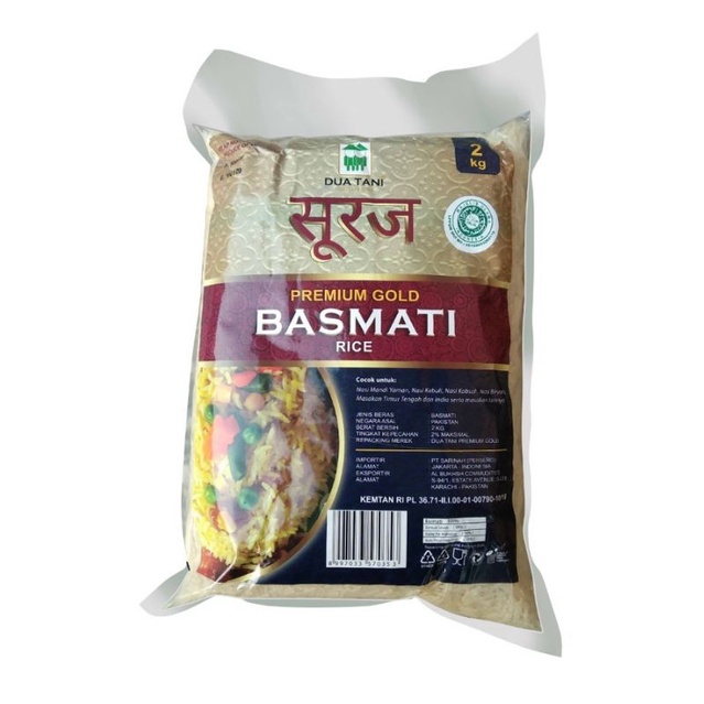 

Gudang Sayur - Beras Basmati 2 Kilo Cap 2 Tani