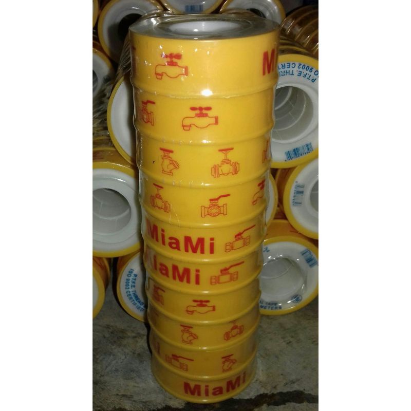 Sealtape 12mm 10meter Miami Asli Original Selotip Sealtip Isolasi Kran Air Pipa Pralon Murah