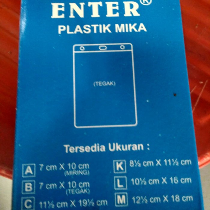 

ENTER PLASTIK MIKA ID CARD UK 10,5 X 16 CM - BOX ISI 100 PCS.