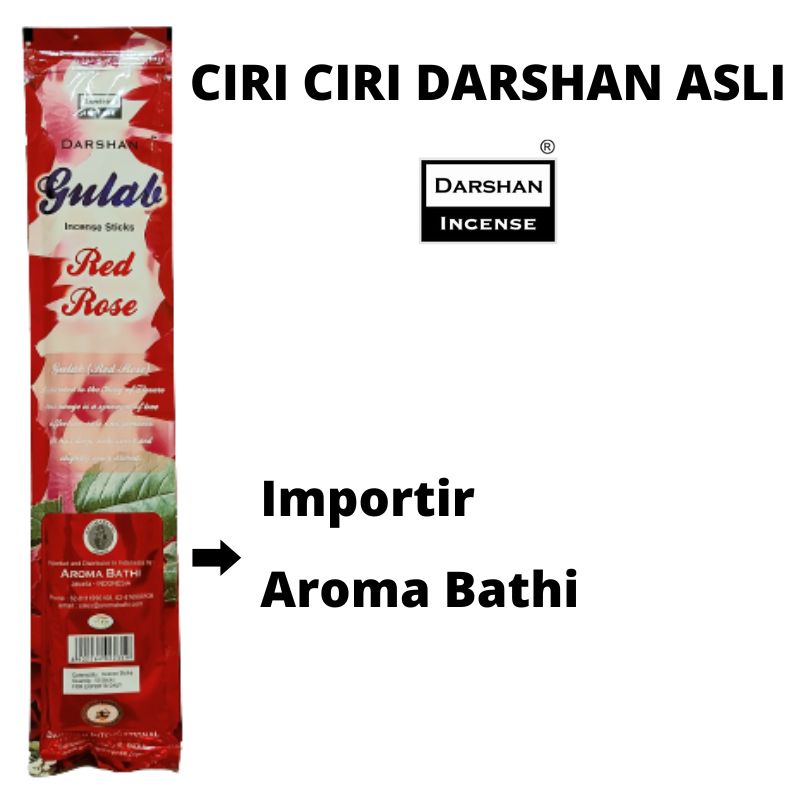 Hio Dupa Red Bathi Rose By Darshan isi 50 sticks