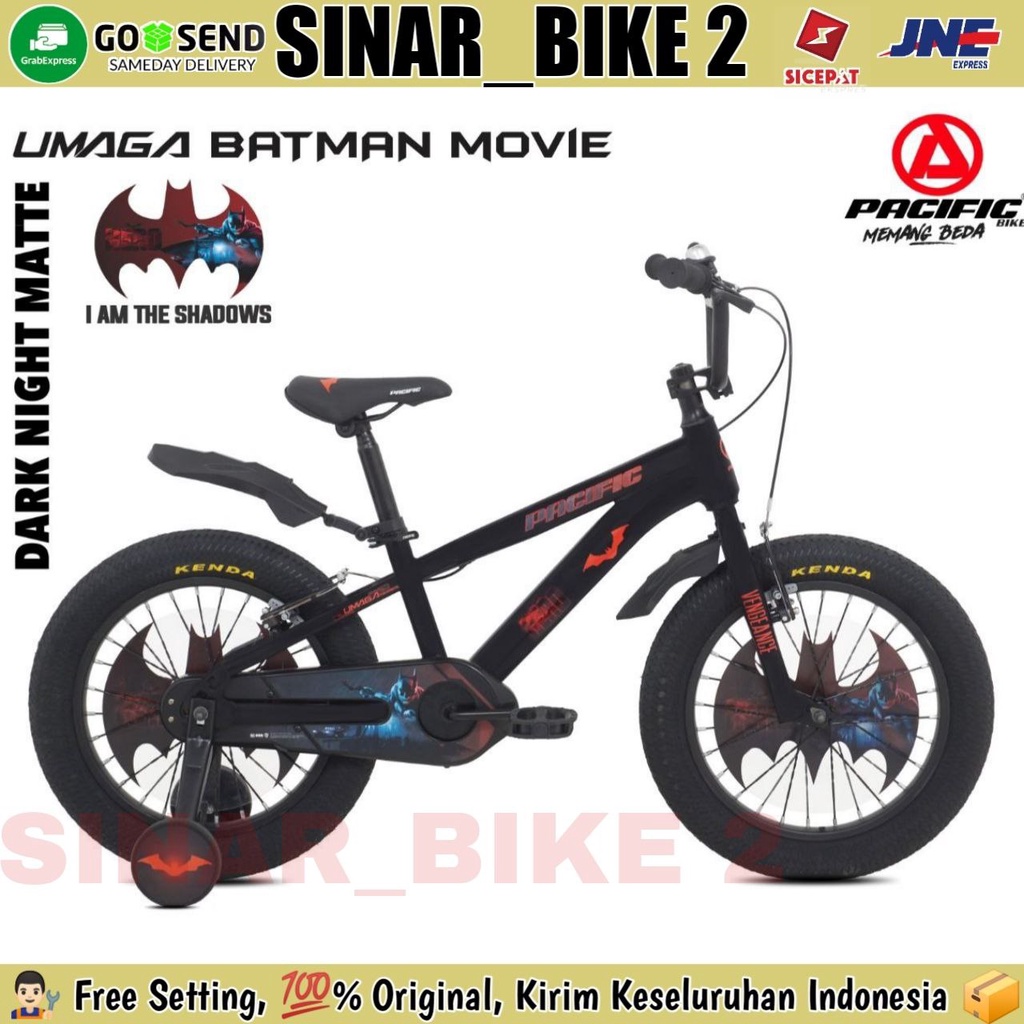 Sepeda Anak Laki 12 16 &amp; 18 Inch BMX PACIFIC UMAGA BATMAN MOVIE 3.0