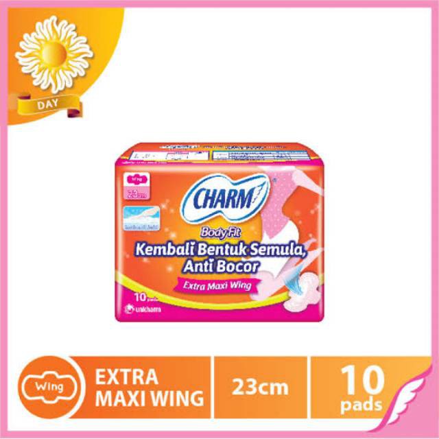Charm Body Fit Extra Maxi Wing 23cm isi 10 pad