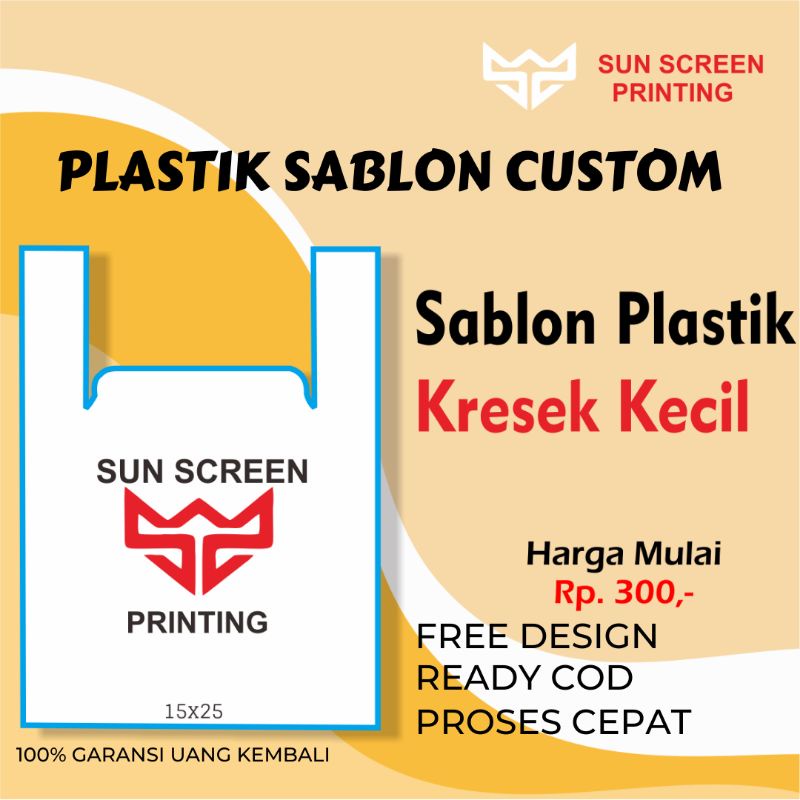 Kantong Sablon Plastik Packing Olshop Kresek Ukuran Kecil