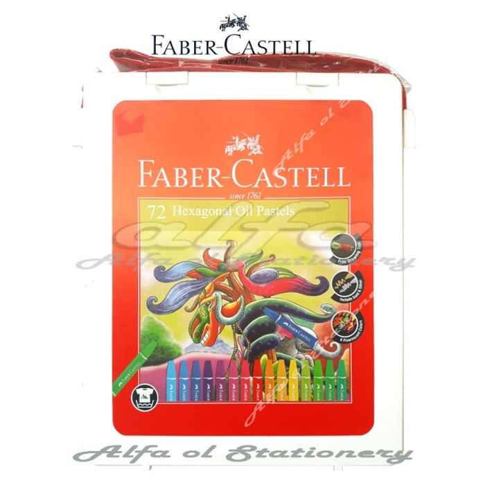 

PASTEL-DRY-OIL- OIL PASTEL 72 FABER CASTELL PLASTIC CASE - CRAYON - KRAYON PASTELS 72C -OIL-DRY-