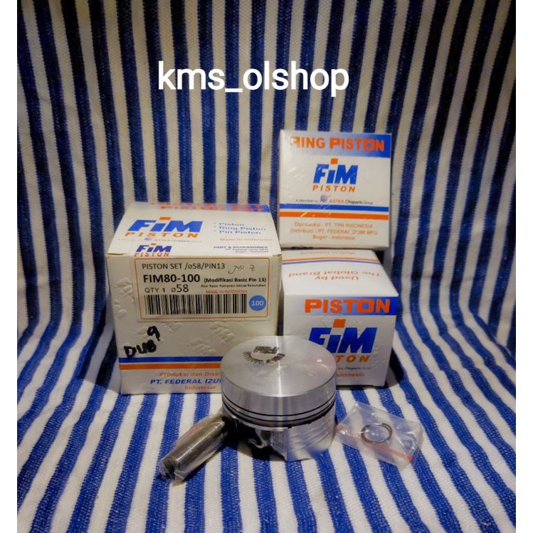 Piston Kit Fim 80 size 57/STD, 57.5/050, 58/100 (Modifikasi Basic Pin 13)