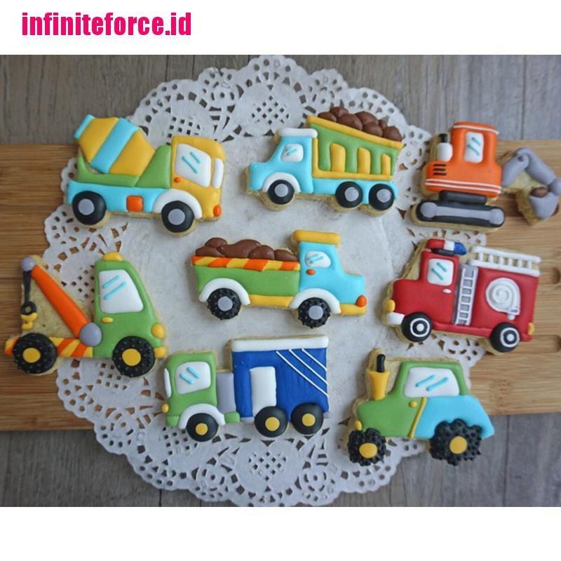 8pcs car truck Cutter Sugarcraft Cake Decorating Cookies Pastry Mould DIY