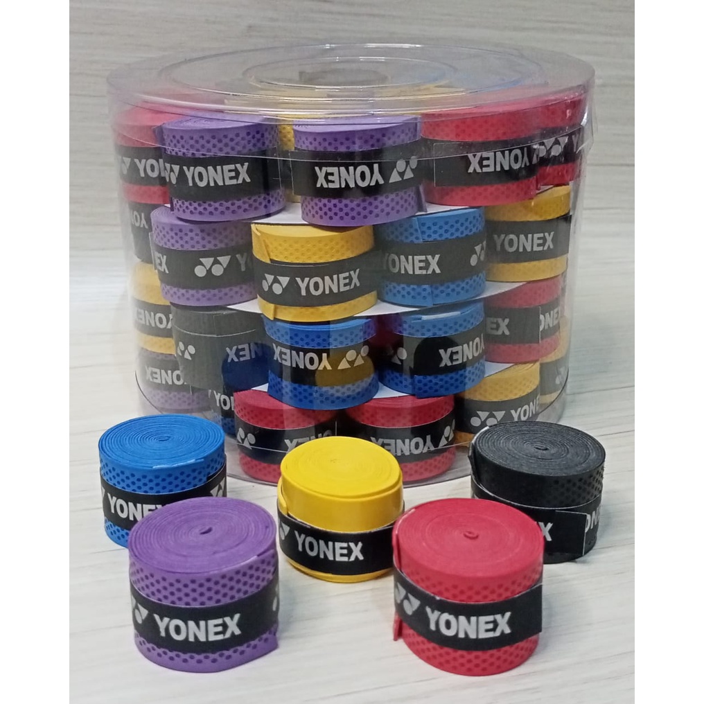 TERMURAH ISI 60 Grip Karet Badminton Bulutangkis Yonex warna di mix ada isi 60 pcs