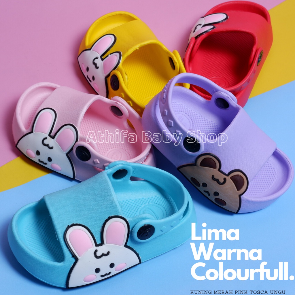 Sepatu Sandal Anak Perempuan Bayi Balita Usia 6 7 8 9 10 11 Bulan 1 2 3 Tahun Size 19 20 21 22 23 24 Sendal Gunung Karet Cewek Spatu Sandal Prewalker Karet Phylon Ringan -Dulux 386E-