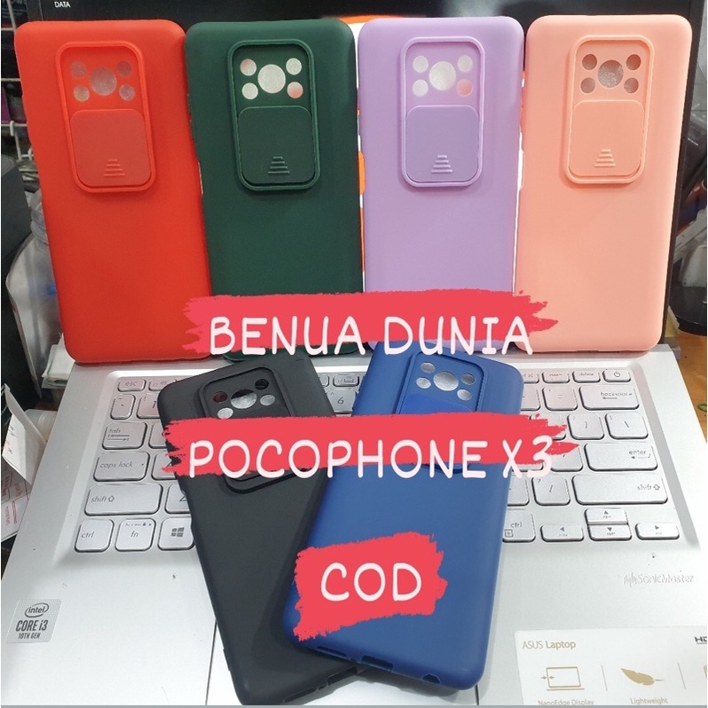 POCOPHONE X3 - CASE SLIDE PLUS PELINDUNG KAMERA CASE POCOPHONE X3 - BENUA DUNIA