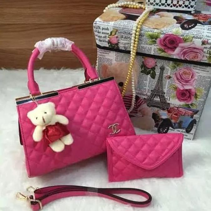 promo tas batam wanita set import handbag cewek chanel branded murah - terbaru