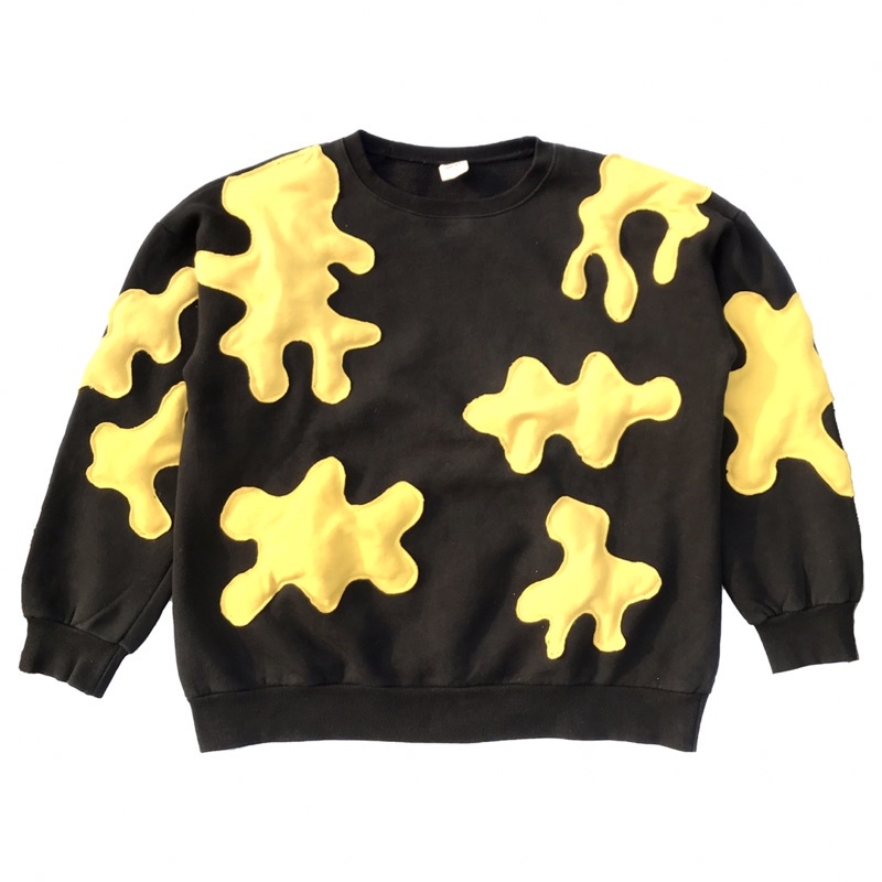Reworked Crewneck Black with Dakron Yellow Patch 1 of 1