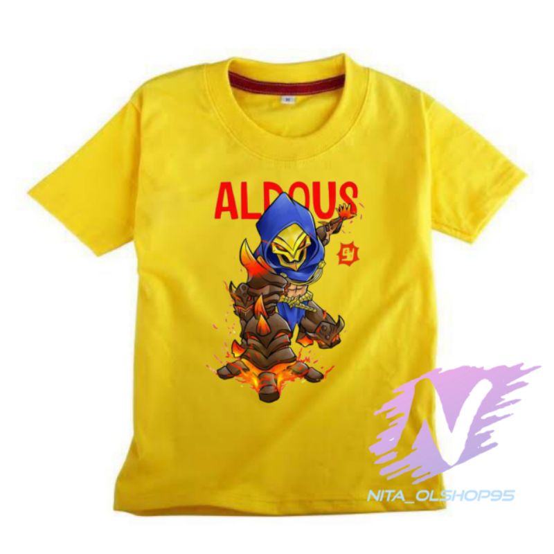 kaos Aldous baju kaos anak Hero mobile legend aldous