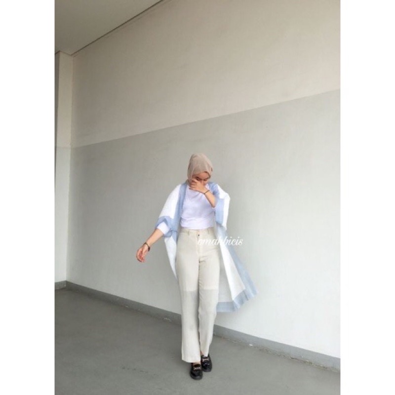 OUTER SCARF SKY BLUE BEST SELLER | READY LANGSUNG KIRIM