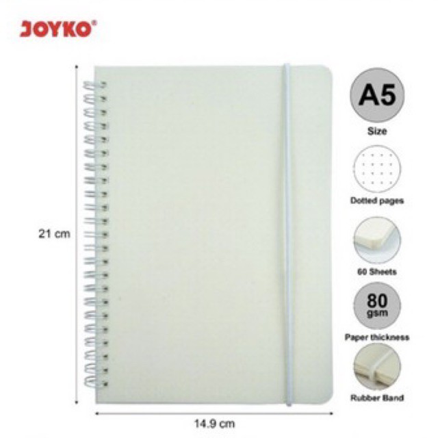 Joyko Notebook NB-700 Dotted Dot Titik / Grid Matematika / Plain Polos / Ruled Garis Buku Catatan A5-2