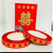 

Pita Wedding Shuang Xi Polyster Gulungan Merah 1cm