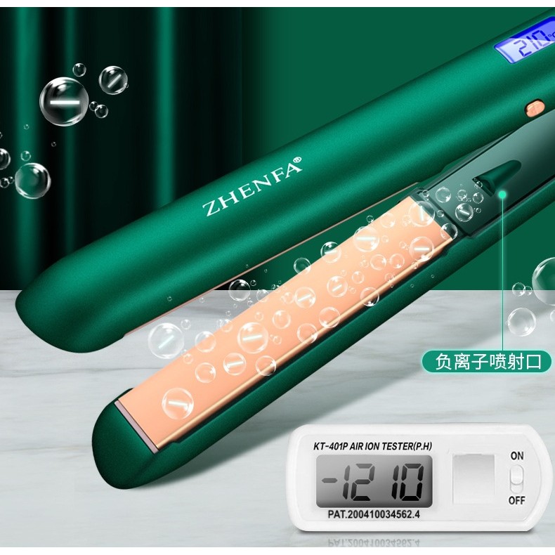 CATOK RAMBUT HAIR STRAIGHTENER HIJAU ZHENFA CATOKAN PELURUS LA094G3 PREMIUM ALAT CURLY PLAT KERAMIK