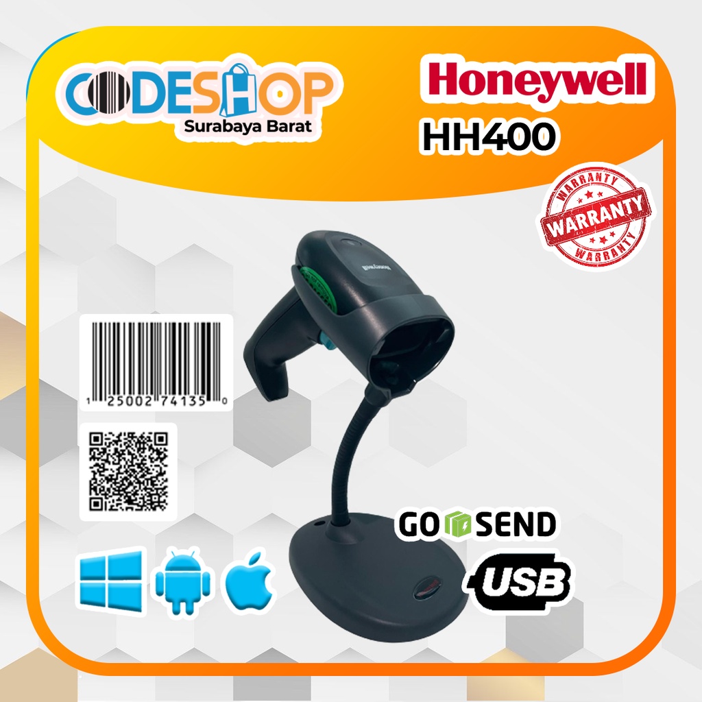 Scanner Barcode Honeywell HH 400 1d 2d Usb