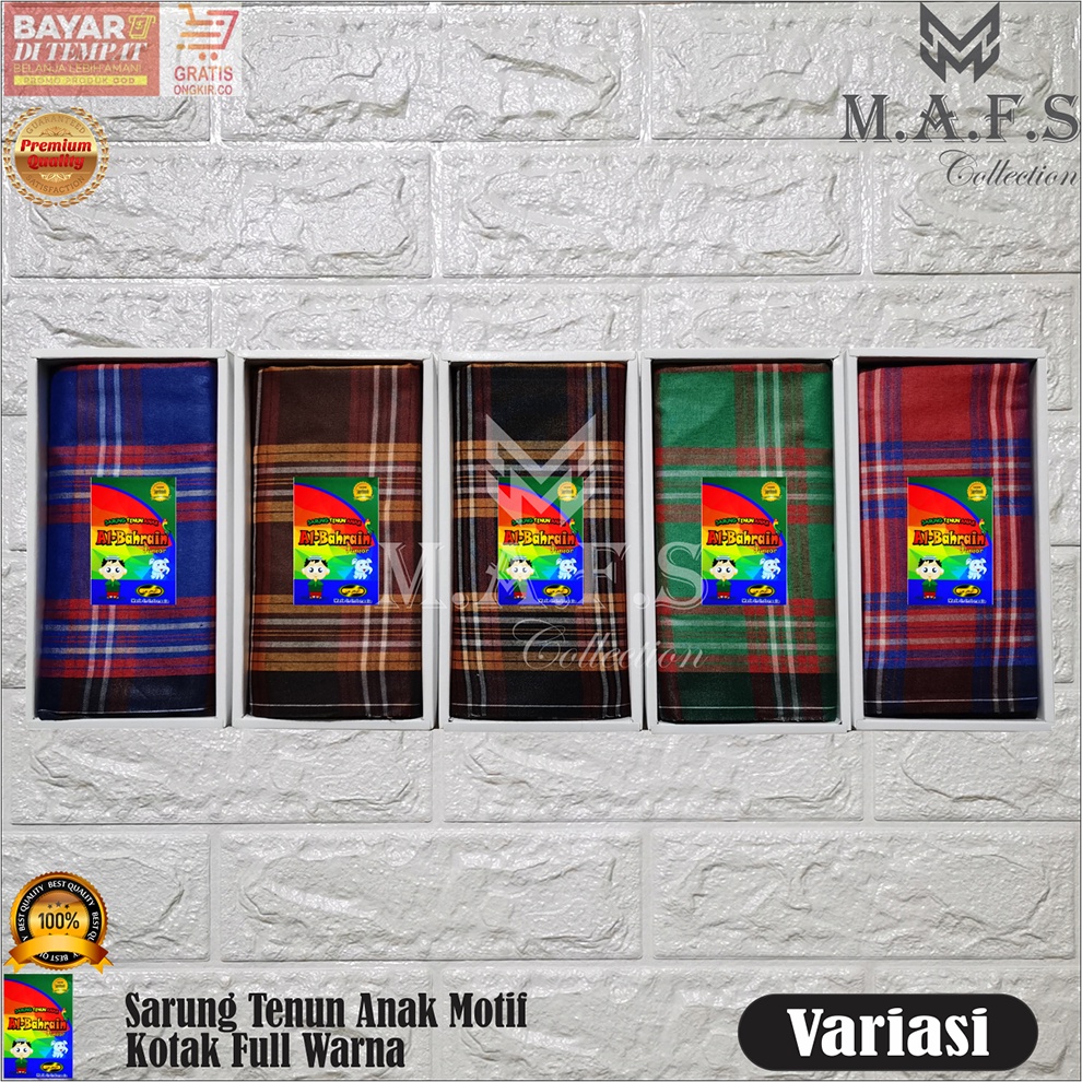 Sarung Anak Al~bahrain Motif Doby Tumpal Polos Warna New