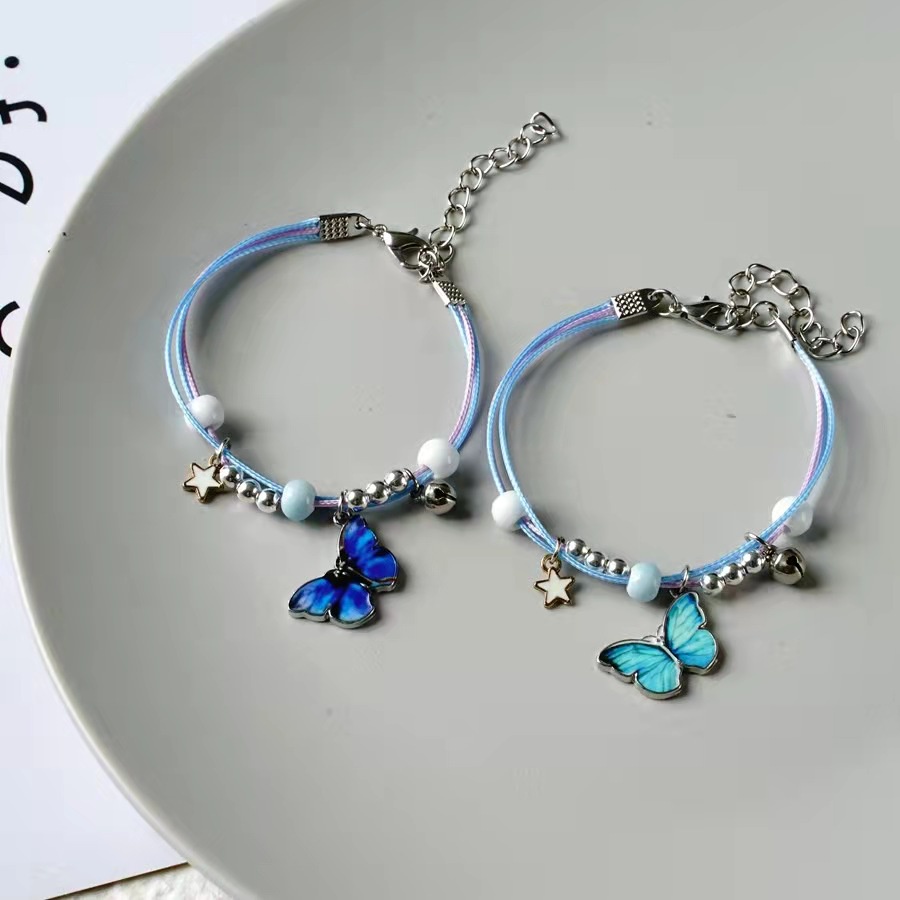 [1 PCS] Gelang Tangan Bestie Korea Motif Kupu Kupu Gelang Tangan Korea Fashion Korea