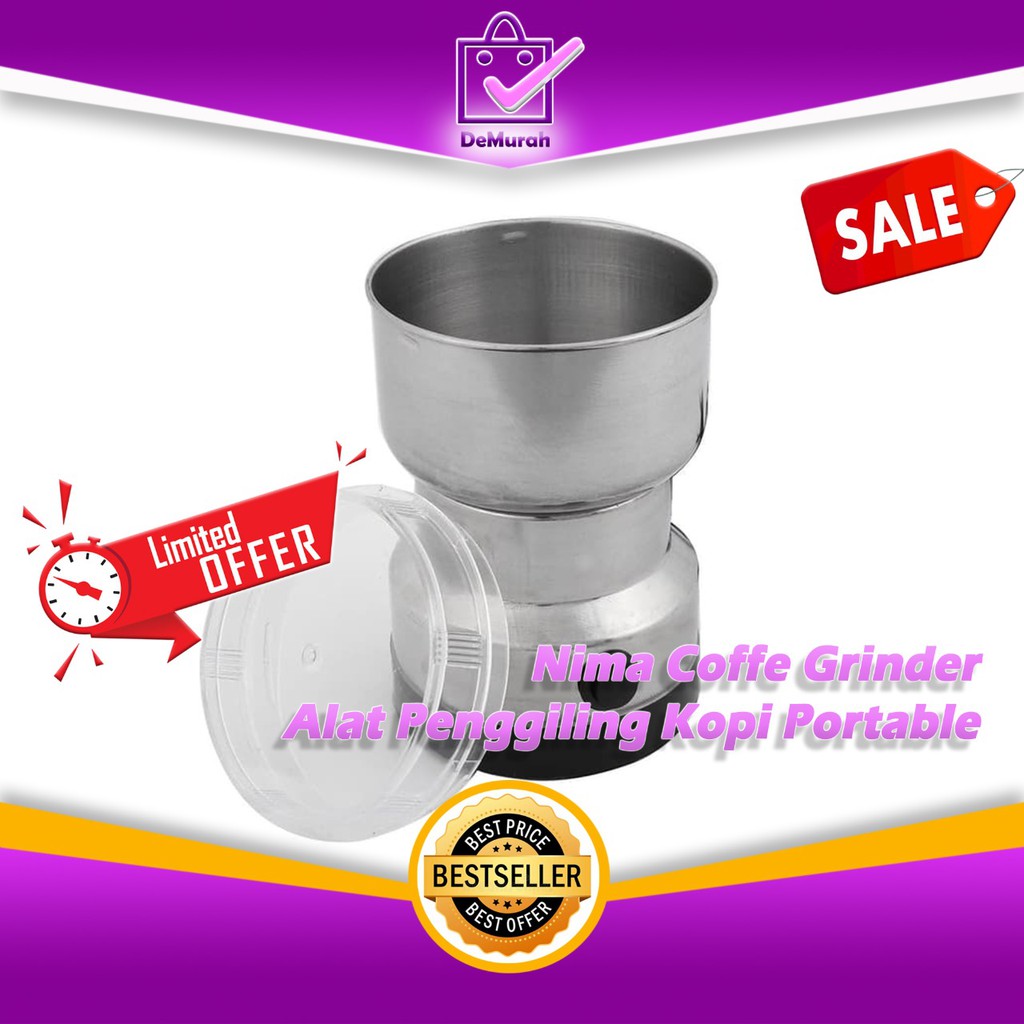 Nima Alat Penggiling Kopi Portable Electric Coffee Grinder 150W 0658