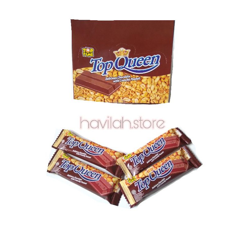 

TopQueen Chocolate with Crunchy Peanut / Coklat TopQueen dengan Rasa Kacang 24 x 14gr