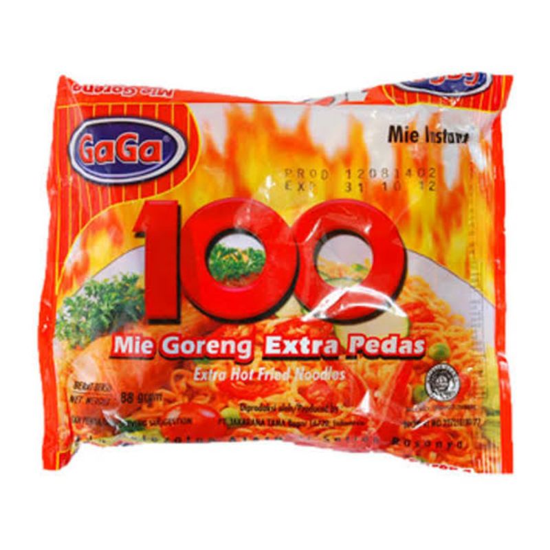 

Mie Gaga 100 Goreng Extra Pedas