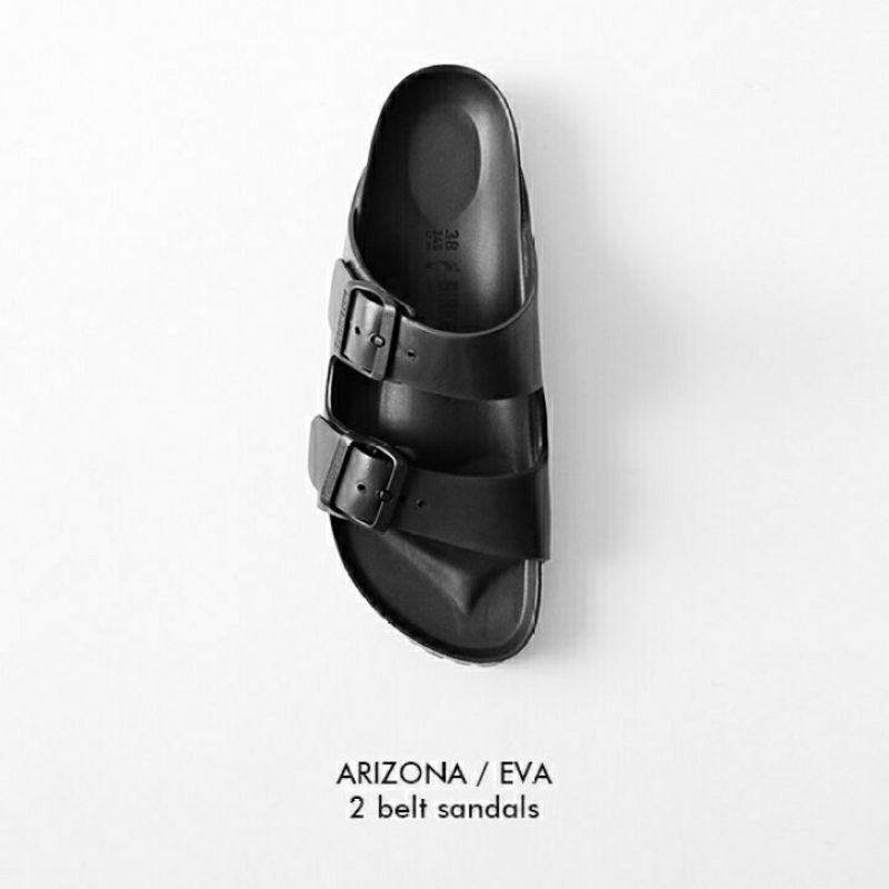 Sandal Pria Slip On Casual Sendal Slop Cowok Strap Tali Karet Phylon Sandal Slide Pria Hitam