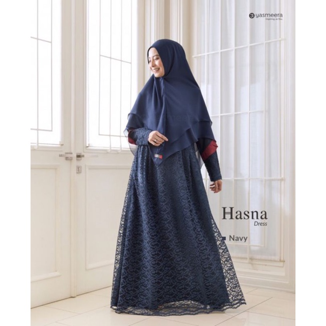 HASNA DRESS YASMEERA GAMIS BRUKAT PREMIUM