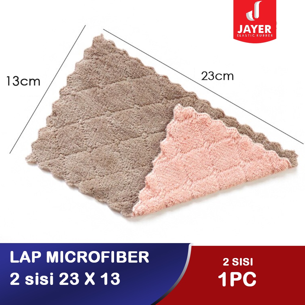 Kain Lap Microfiber Kichen Anti minyak Kotor 2 sisi Tebal Berkualitas