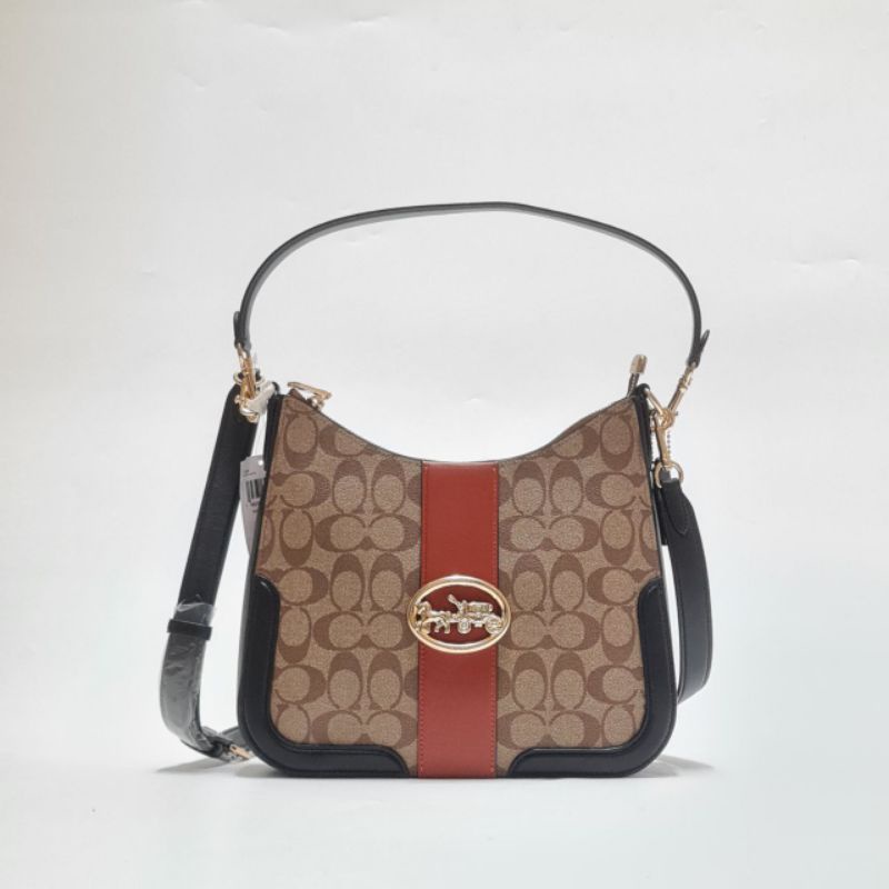 COACH C7229 GEORGIE HOBO SIG KHAKI TERRACOTTA