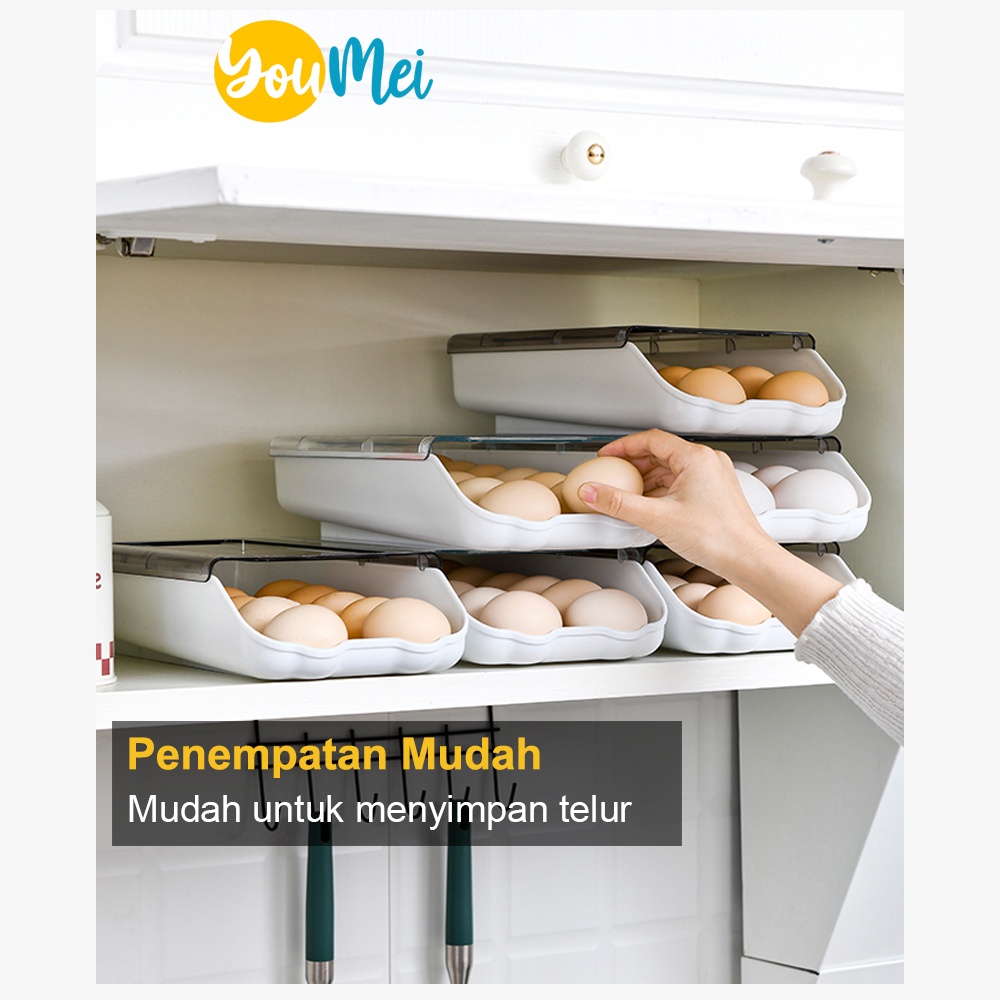 Tempat Telur Susun Kotak Penyimpanan Telur Rak Telur Egg Box 1 Susun - 1062