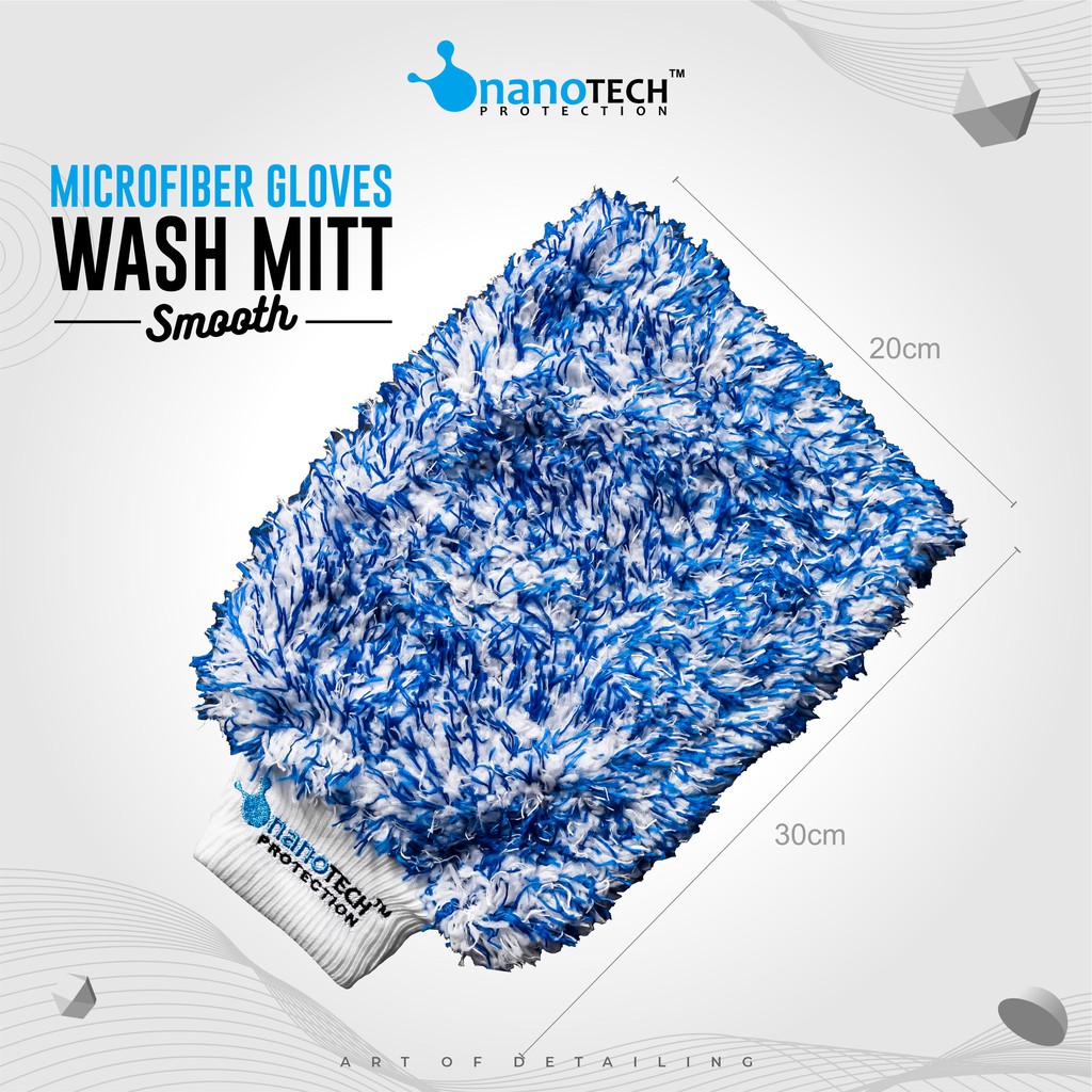 WASH MITT MICROFIBER Gloves - nanoTECH PROTECTION - WashMitt Microfiber Glove - Sarung Tangan Cuci Mobil Wash &amp; Wax - Premium Washmitt - Sponge Cuci Mobil - Busa Cuci Mobil - Car Wash - Auto Detailing - Car Wash Shampoo